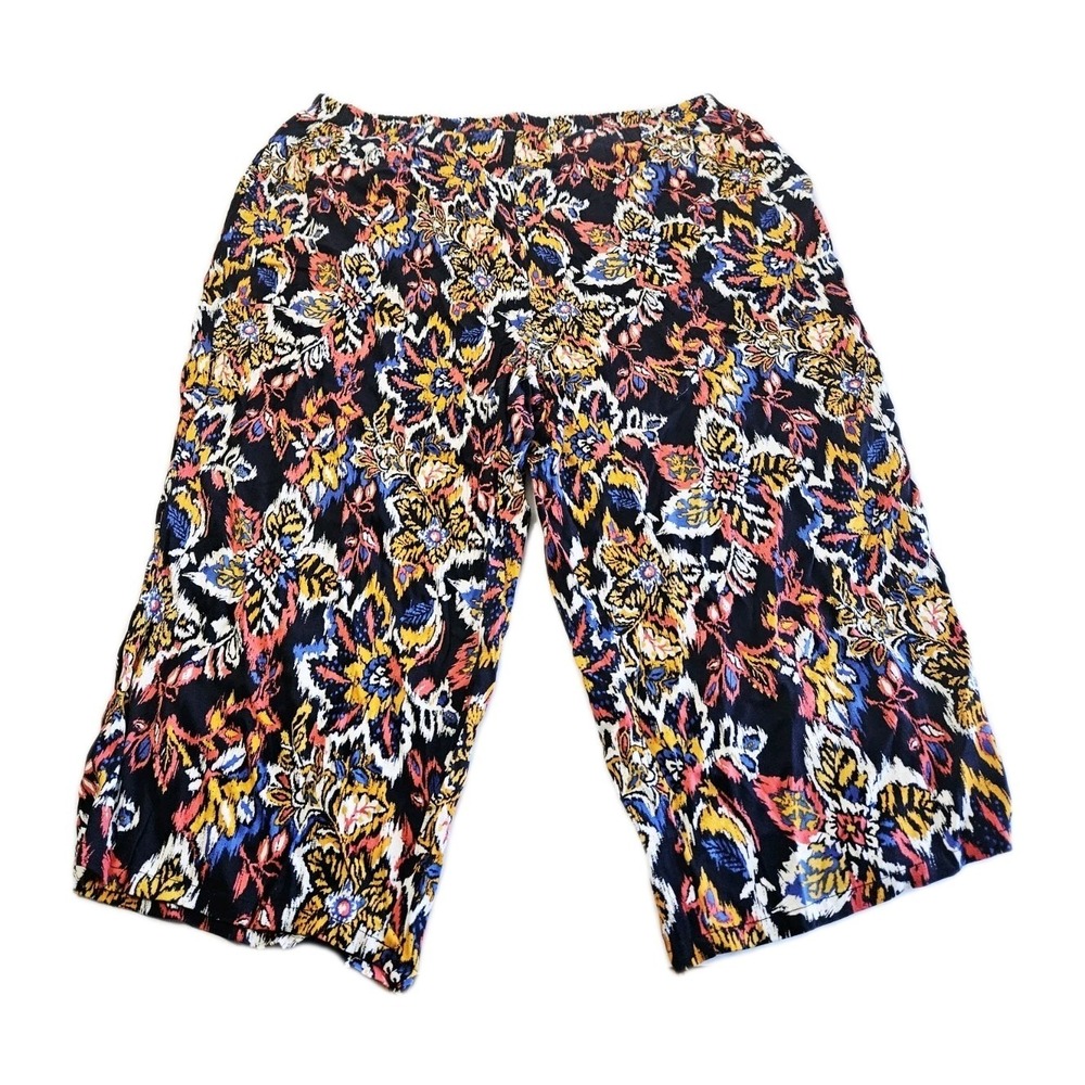 Jessica Simpson Women's Soft Printed Shorts Low Rise Elastic Waist Size 24W